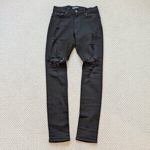 Amiri Distressed Black Jeans Denim Size 32 Authentic